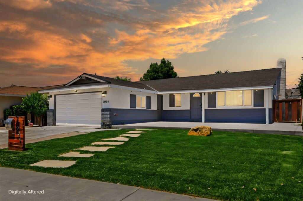 3034 Rossmore Way, San Jose, at dusk