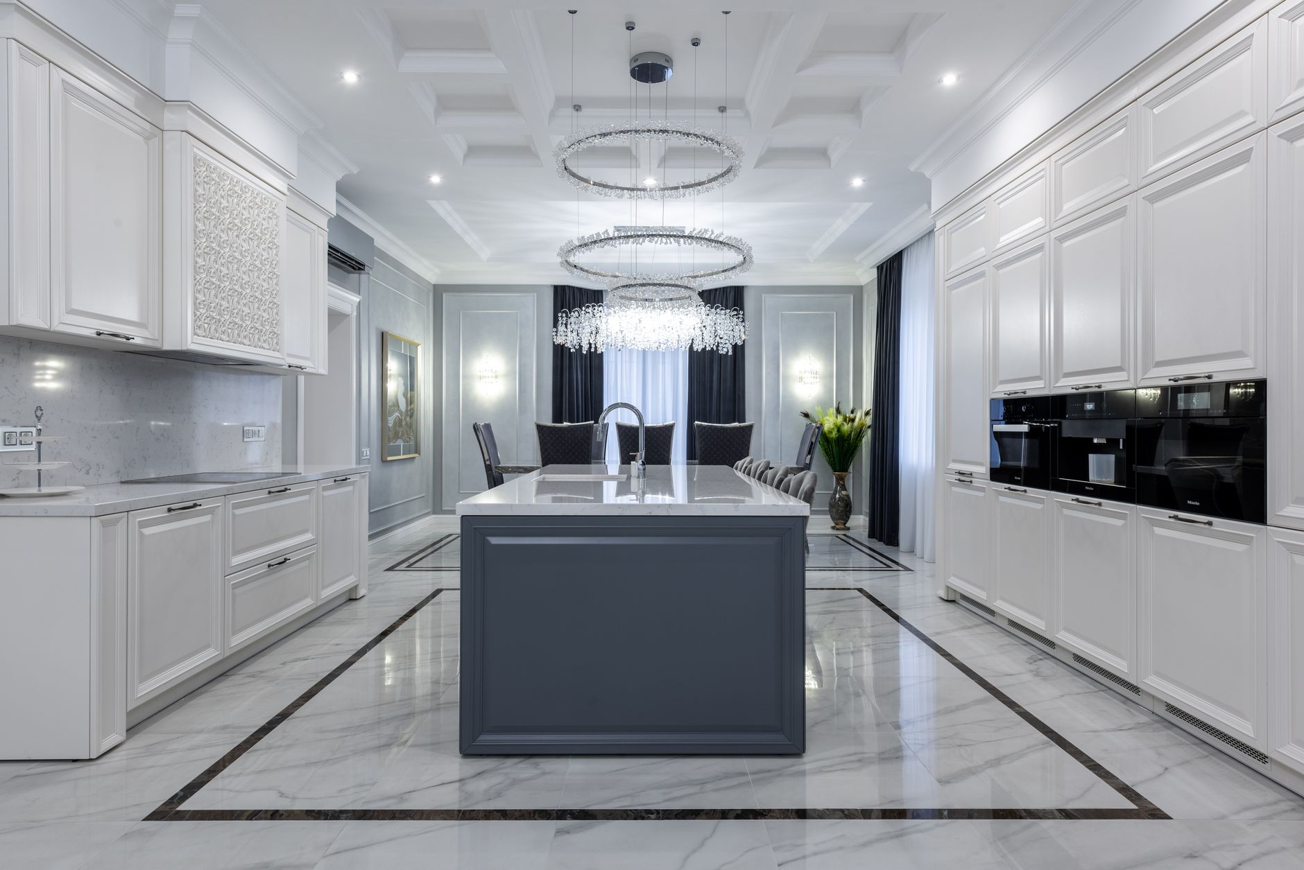 Modern kitchen prepared for market
