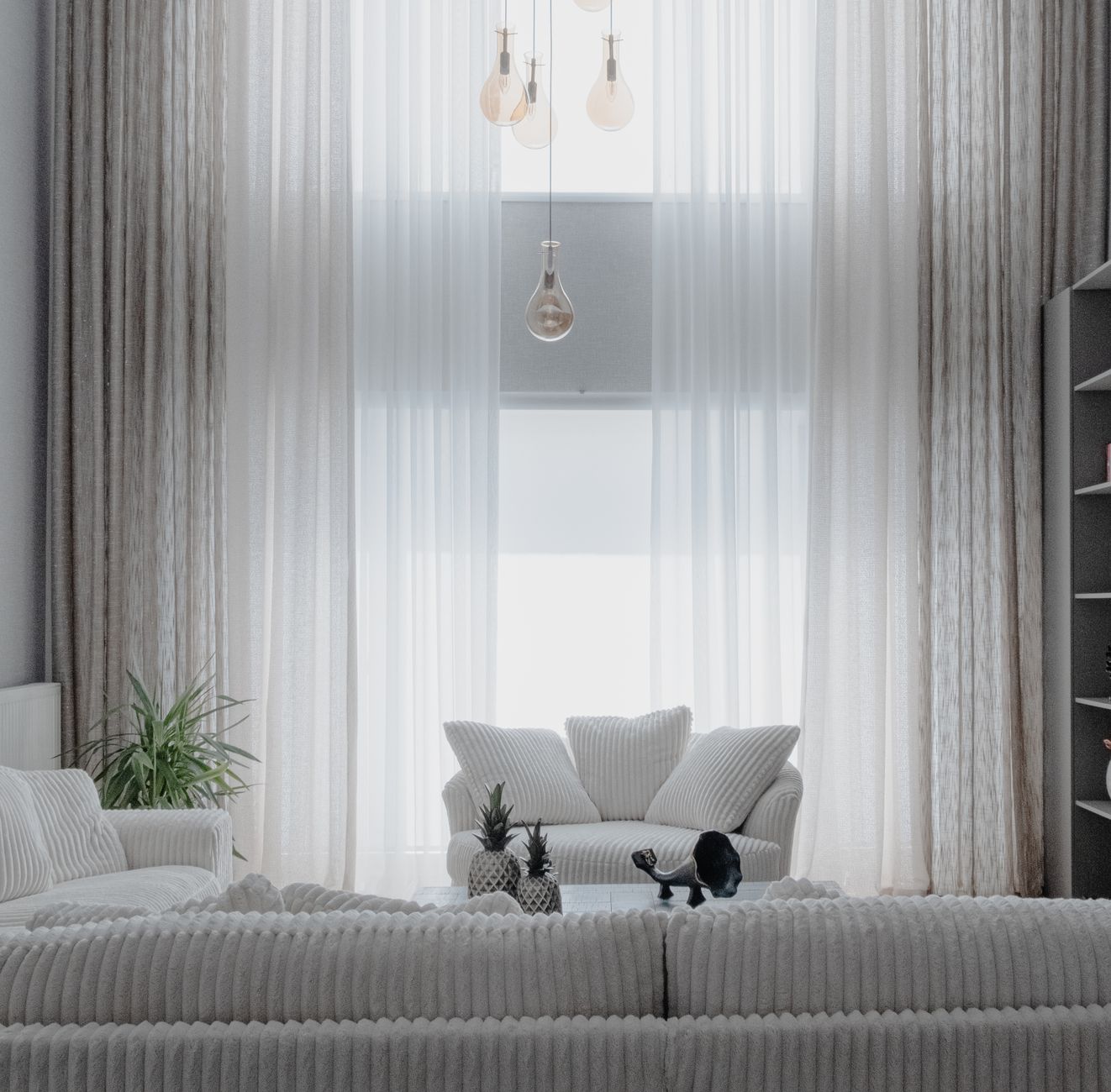 Bright, staged living room ready for sale