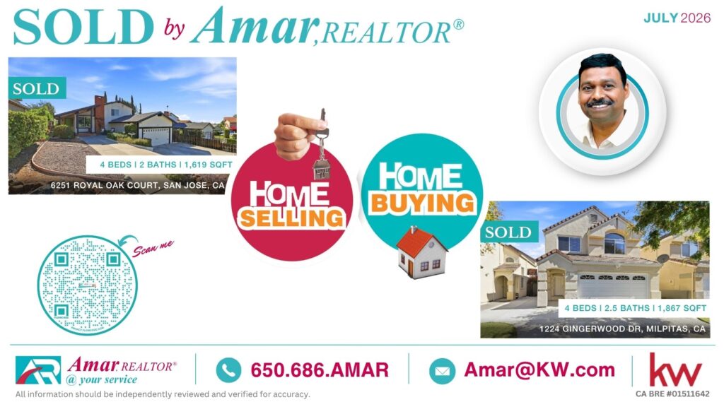 Homes sold by Amar, REALTOR® — July 2026